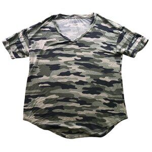Philosophy Republic Clothing Womens T-Shirt Small Camo V-Neck Casual Lightweight